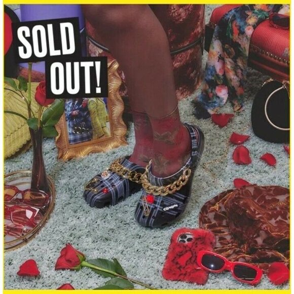 Zappos Crocs x Clueless The Dionne Classic Clog Black Plaid W- 13 M-11 - Picture 5 of 5